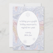 Sneeuwvlok JOY Vakantie Plat Kaart – Eigen Bericht (Achterkant)