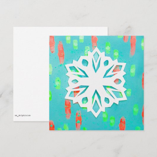 Sneeuwvlok kaart (Voorkant / Achterkant)