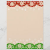 Sneeuwvlok Kant Kerst Slinger Briefpapier Briefhoofd (Voorkant)