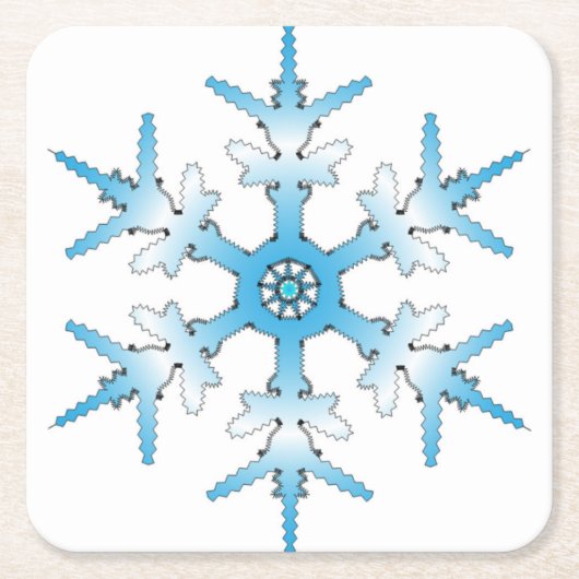Sneeuwvlok Kartonnen Onderzetters (Voorkant)