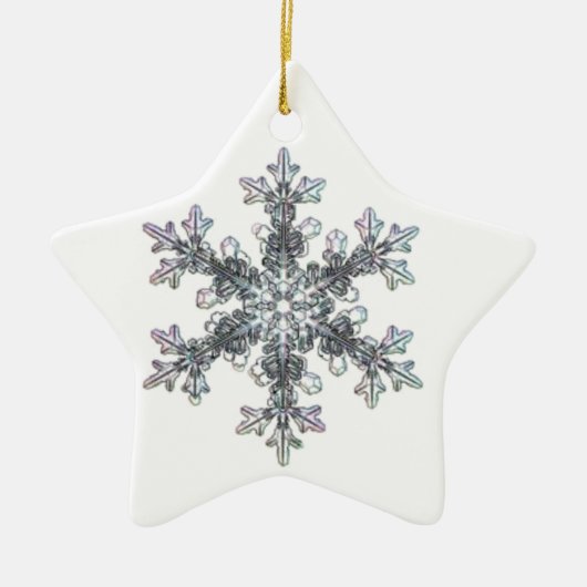 Sneeuwvlok Keramisch Ornament (Voorkant)