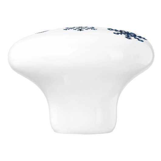 Sneeuwvlok Keramische Knop (Zijkant)