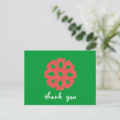Sneeuwvlok Kerst bedankje Briefkaart (Staand voorkant)