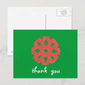 Sneeuwvlok Kerst bedankje Briefkaart (Voorkant / Achterkant)