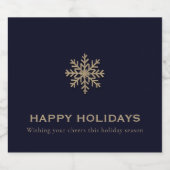 Sneeuwvlok Kerst Champagne Etiket (Enkel label)