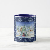 Sneeuwvlok Kerst Dorp Koffiemok Cadeau Mok (Midden)
