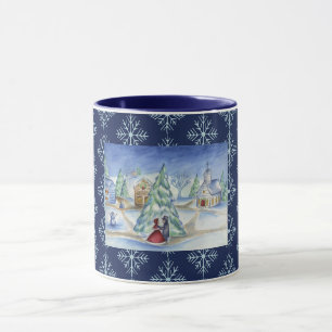 Sneeuwvlok Kerst Dorp Koffiemok Cadeau Mok
