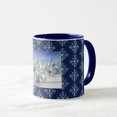 Sneeuwvlok Kerst Dorp Koffiemok Cadeau Mok (Voorkant rechts)