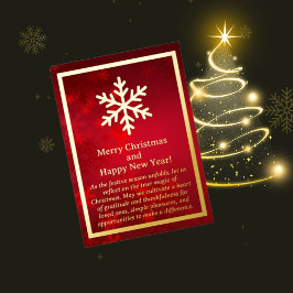 Sneeuwvlok Kerst Folie Kaart