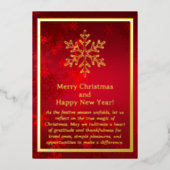 Sneeuwvlok Kerst Folie Kaart (Voorkant)