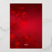 Sneeuwvlok Kerst Folie Kaart (Achterkant)