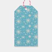 Sneeuwvlok Kerst Kleurrijke Typografie Classic Cadeaulabel (Achterkant)