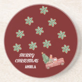 Sneeuwvlok Kerst Onderzetters (Voorkant)