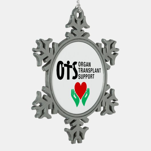 Sneeuwvlok Kerst Ornament Pewter (Links)