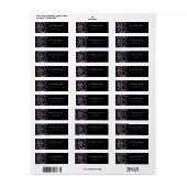 Sneeuwvlok Kerst Paarse Zilver Etiket (Full Sheet)