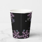 Sneeuwvlok Kerst Paarse Zilver Papieren Bekers (Rechts)