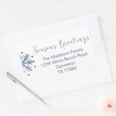 Sneeuwvlok Kerst retour adres label Stickers (Envelop)