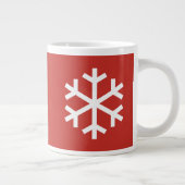 Sneeuwvlok Kerst Reuzen Rode Koffiemok Grote Koffiekop (Rechts)