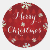 Sneeuwvlok Kerst Stickers (Voorkant)