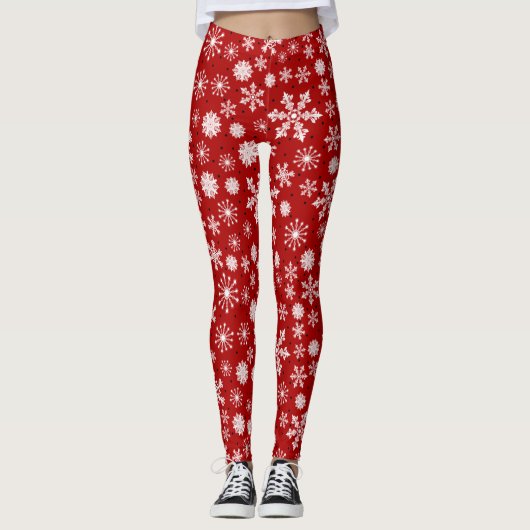 Sneeuwvlok Kerst Verpakte Leggings - Schattige (Voorkant)