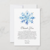 Sneeuwvlok Kerst Winter Thema Vrijgezellenfeest Bedankkaart (Voorkant)