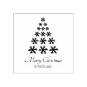 Sneeuwvlok Kerstboom Script Aangepaste vakantie Rubberstempel (Afrduk)