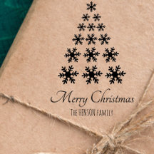 Sneeuwvlok Kerstboom Script Aangepaste vakantie