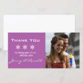 Sneeuwvlok Kerstbruiloft Bedankt PhotoCard (Voorkant / Achterkant)