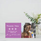 Sneeuwvlok Kerstbruiloft Bedankt PhotoCard (Staand voorkant)