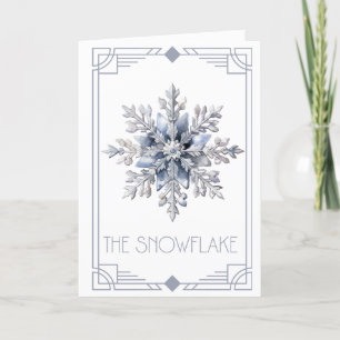 Sneeuwvlok kerstkaart feestdagen kaart