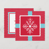 Sneeuwvlok Kerstkaarten Feestdagenkaart (Voorkant / Achterkant)