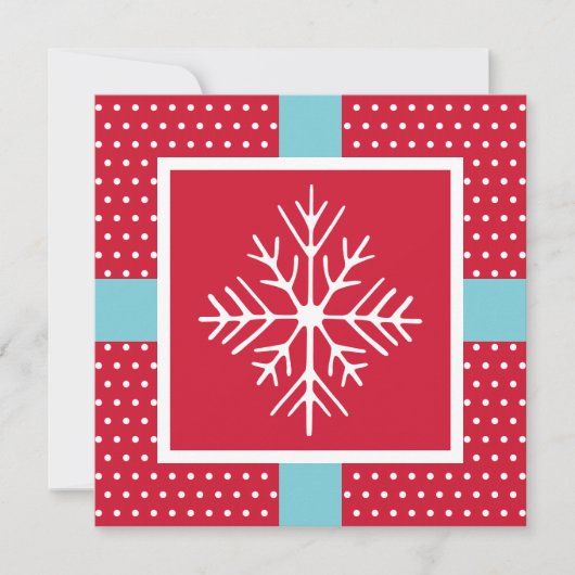 Sneeuwvlok Kerstkaarten Feestdagenkaart (Voorkant)