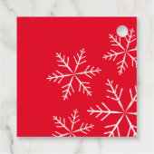 Sneeuwvlok Kerstmis Bedankjes Labels (Achterkant)