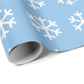 Sneeuwvlok Kerstmis Blauw Inpakpapier (Rol Hoek)