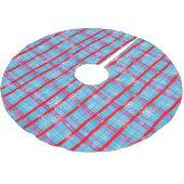 Sneeuwvlok Kerstmis Blauw Winter Plaid Kerstboom Rok (Gekanteld)