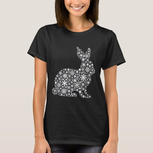 Sneeuwvlok Kerstmis - Bunny Rabbit T-shirt (Voorkant)