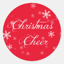 Sneeuwvlok Kerstmis Cheer rode envelop