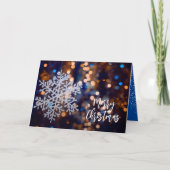 Sneeuwvlok Kerstmis Gevouwen Feestdagen Kaart (Voorkant)