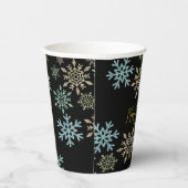 Sneeuwvlok Kerstmis Groen Goud Papieren Bekers (Rechts)