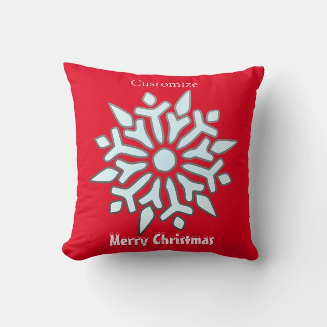 Sneeuwvlok Kerstmis Ornament Thunder_Cove Kussen (Voorkant)
