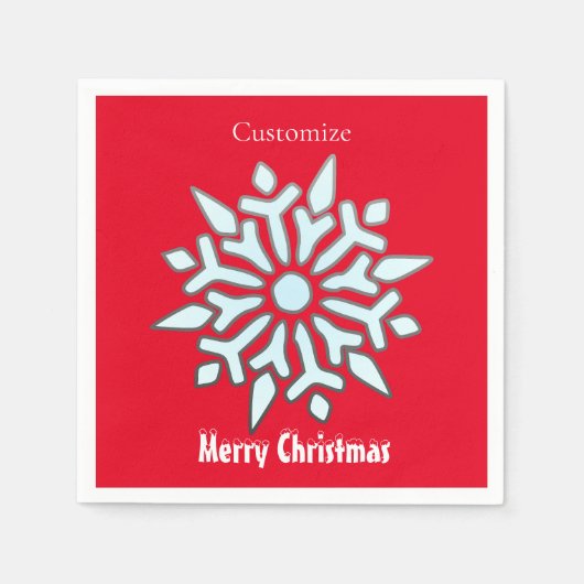 Sneeuwvlok Kerstmis Ornament Thunder_Cove Servet (Voorkant)