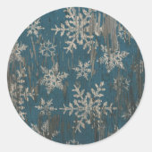 sneeuwvlok Kerstmis Rustiek kerst sticker (Voorkant)