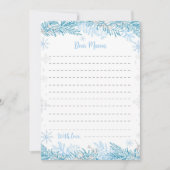 Sneeuwvlok Kerstmis Verjaardag Tijd Capsule Kaart (Voorkant)