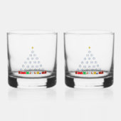 SNEEUWVLOK Kerstmis Whisky Glas (Voorkant)