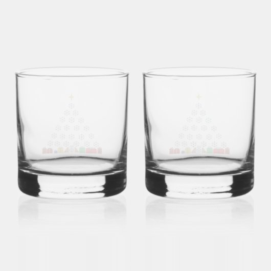 SNEEUWVLOK Kerstmis Whisky Glas (Achterkant)