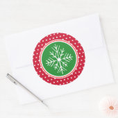 Sneeuwvlok Kerststickers Ronde Sticker (Envelop)