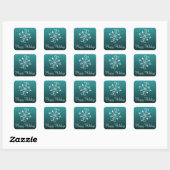 Sneeuwvlok Kerststickers Vierkante Sticker (Vel)