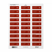 Sneeuwvlok Kisses Vakantie Retouradres Labels (Full Sheet)