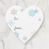 Sneeuwvlok Kisses van Heaven Gift Labels (Achterkant)