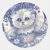 Sneeuwvlok Kitten Stickers (Voorkant)
